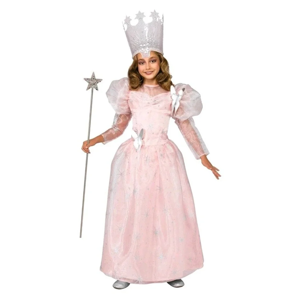 WIZARD OF OZ Glenda The Good Witch Medium Girls M 8/10 Costume New Halloween